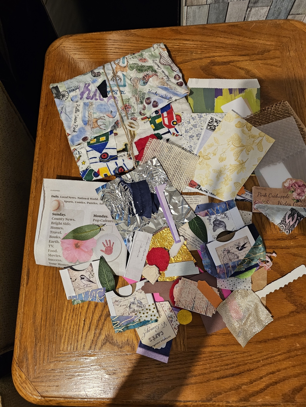 Handmade Cleveland Map Fabric Envelope - Plus Epherema